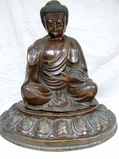 Japanese Buddha Statue, [chocolate Oxidized], [sold]