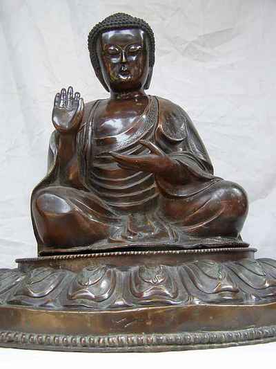 Japanese Buddha Statue, [chocolate Oxidized], [sold]