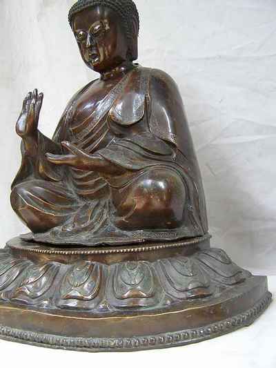 Japanese Buddha Statue, [chocolate Oxidized], [sold]