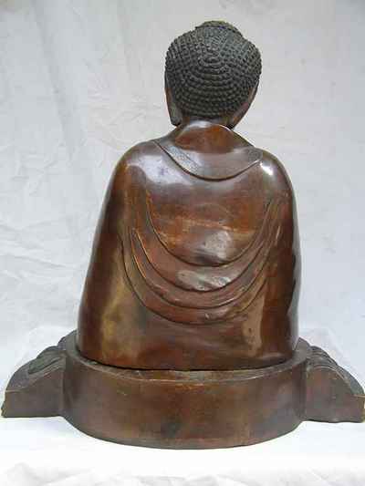 Japanese Buddha Statue, [chocolate Oxidized], [sold]