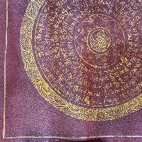 Buddhist Tibetan Thangka Of Mantra Mandala, [hand Painted], [antique]