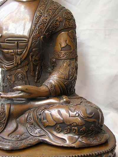 Shakyamuni Buddha Statue, [chocolate Oxidized], [sold]