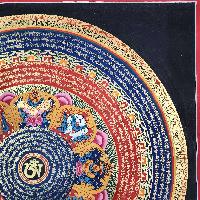 Buddhist Tibetan Thangka Of Mantra Mandala, [hand Painted], Ashtamangala