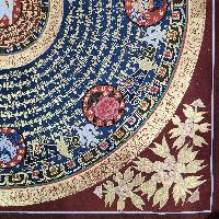 Buddhist Tibetan Thangka Of Mantra Mandala, [hand Painted], Ashtamangala