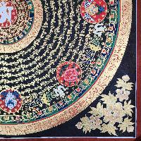 Buddhist Tibetan Thangka Of Mantra Mandala, [hand Painted], Ashtamangala