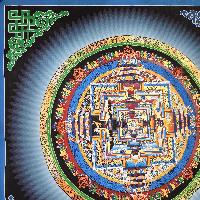 Buddhist Hand Painted Tibetan Thangka Of Kalachakra Mandala Thangka Painting