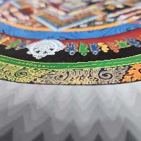 Buddhist Hand Painted Tibetan Thangka Of Kalachakra Mandala Thangka Painting