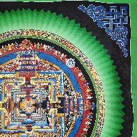 Buddhist Hand Painted Tibetan Thangka Of Kalachakra Mandala Thangka Painting