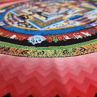 Buddhist Hand Painted Tibetan Thangka Of Kalachakra Mandala Thangka Painting