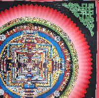 Buddhist Hand Painted Tibetan Thangka Of Kalachakra Mandala Thangka Painting