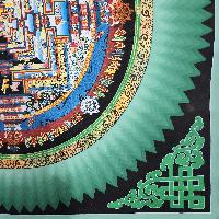 Buddhist Hand Painted Tibetan Thangka Of Kalachakra Mandala Thangka Painting