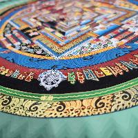 Buddhist Hand Painted Tibetan Thangka Of Kalachakra Mandala Thangka Painting