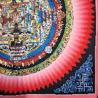 Buddhist Hand Painted Tibetan Thangka Of Kalachakra Mandala Thangka Painting