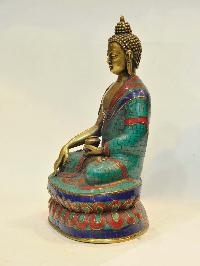 Buddhist Handmade Statue Of Shakyamuni Buddha, [stone Setting]