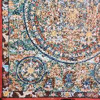 [art From Bhaktapur], Buddhist Handmade Thangka Of Mandala, [hand Painted], [antique], [real Gold]