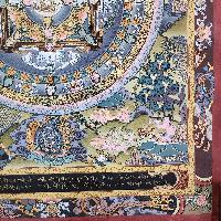 [art From Bhaktapur], Buddhist Handmade Thangka Of Mandala, [hand Painted], [antique], [real Gold]