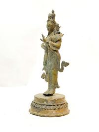 Buddhist Handmade Statue Of Standing Tara, [antique]