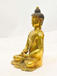 Buddhist Handmade Statue Of Amitabha Buddha, [gold Plated]