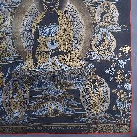 [art From Bhaktapur], Buddhist Handmade Thangka Painting Of Shakyamuni Buddha, [antique], [real Gold], [sold]