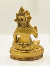 Buddhist Statue Of Yellow Jambhala, [kubera], [sand Casting]