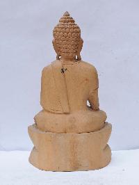 Buddhist Handmade Wooden Shakyamuni Buddha, [normal Natural Wood]