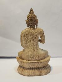 Buddhist Handmade Wooden Statue Of Amoghasiddhi Buddha, Or Blessing Buddha [camphor Wood]