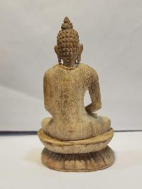 Buddhist Handmade Wooden Statue Of Amitabha Buddha, [camphor Wood]