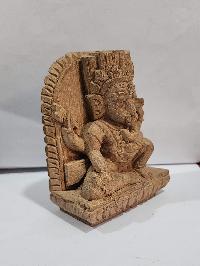 Buddhist Handmade Wooden Statue Of Ganesh