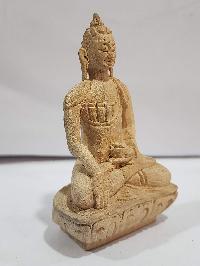 Buddhist Handmade Wooden Statue Of Ratnasambhava Buddha, [karma Wood]