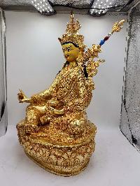 Padmasambhava, Buddhist Handmade Statue [full Fire Gold Plated], [face Painted]