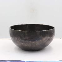 Buddhist Hand Beaten [moon] Singing Bowl, With Plain Design