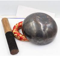 Buddhist Hand Beaten [moon] Singing Bowl, With Plain Design