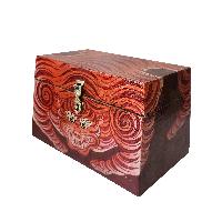 Traditional Tibetan, [ritual Jeweler And Ritual Item Box With Tiger Design]painted