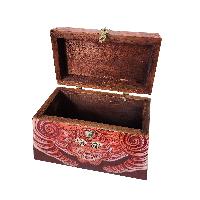 Traditional Tibetan, [ritual Jeweler And Ritual Item Box With Tiger Design]painted