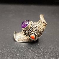 Designer Silver Jewellery [ring] With [amethyst Stone]