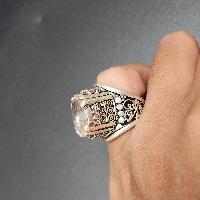 Designer Silver Jewellery [ring] With [crystal Stone]