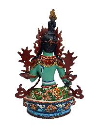 Green Tara Statue, Buddhist Handmade Statue, [thangka Colour Finishing]