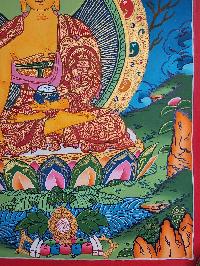 Shakyamuni Buddha Thangka Painting, Buddhist Traditional Painting, Tibetan Style