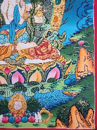 White Tara Thangka Painting, Buddhist Traditional Handmade Painting