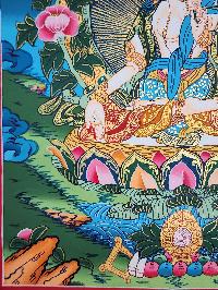 White Tara Thangka Painting, Buddhist Traditional Handmade Painting