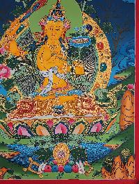 Manjushri Thangka, Buddhist Traditional Painting, Tibetan Style