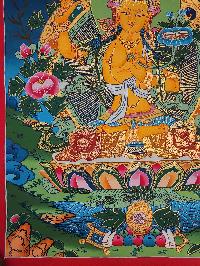 Manjushri Thangka, Buddhist Traditional Painting, Tibetan Style