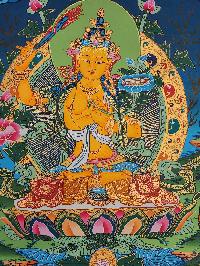 Manjushri Thangka, Buddhist Traditional Painting, Tibetan Style