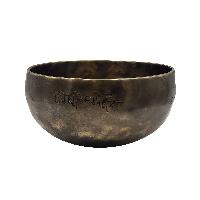 Singing Bowl, Buddhist Hand Beaten, Moon Carved