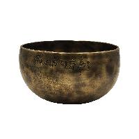 Singing Bowl, Buddhist Hand Beaten, Moon Carved