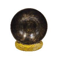 Full Moon Singing Bowl, Buddhist Hand Beaten, Moon Carved