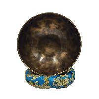 Singing Bowl, Buddhist Hand Beaten, Moon Carved