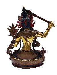 [old Stock], Manjushri Statue, A Buddhist Handmade Statue, Partially Gold Plated, Face Painted, [old Stock], [sold]