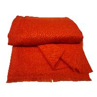 Pashmina Shawl, [red Colour Dye], With Four-ply Wool