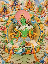 21 Tara Thangka, Buddhist Traditional Painting, [real Gold]